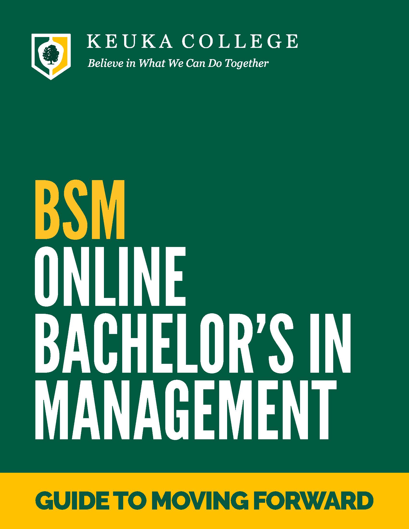 Keuka College online management bachelor's program brochure